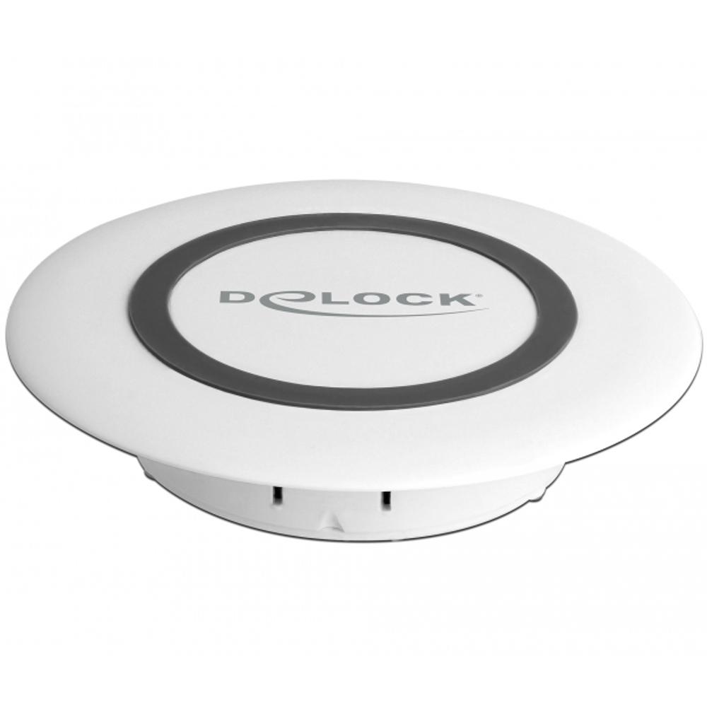 Delock Draadloze QI Snellader 7,5 W + 10 W voor tafelblad installatie - Delock