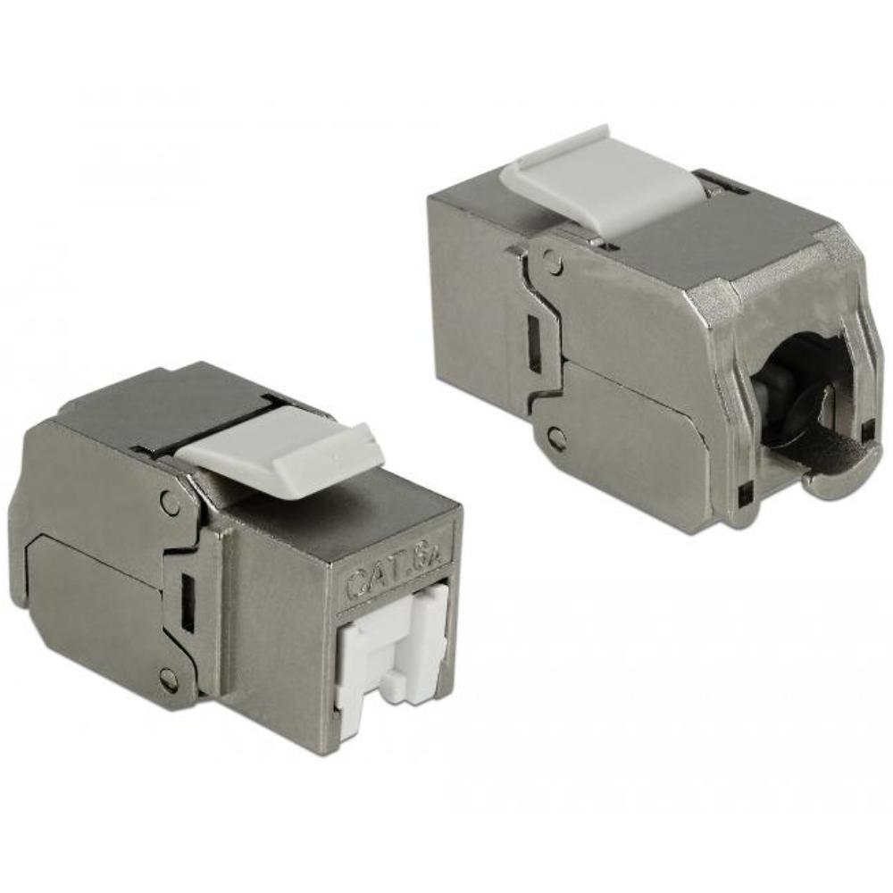 Delock Keystone Modul RJ45 Buchse > LSA Cat.6A STP Staubschutz - Deloc
