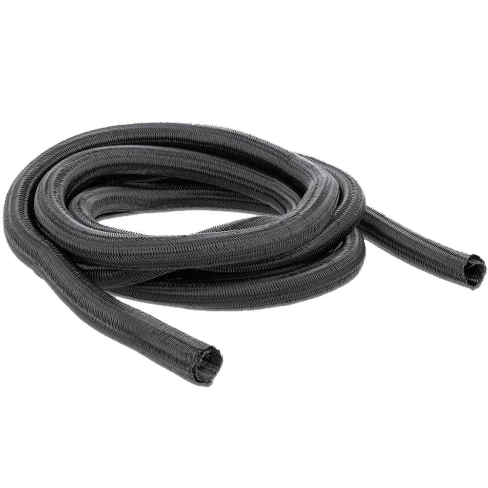 Gevlochten koker kabelmantel zelfsluitend 2 m x 1,9 cm zwart Gevlochten kous
