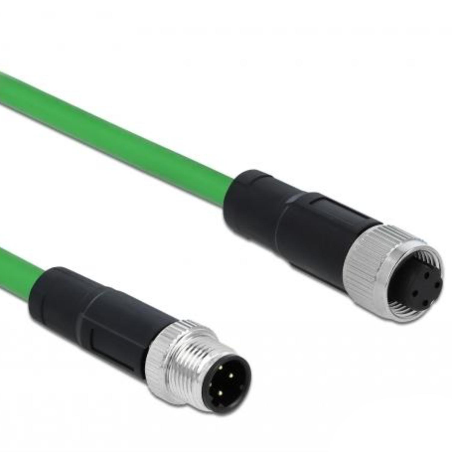 Delock Netzwerkkabel M12 4-polig D-kodiert TPU 5 m - Delock