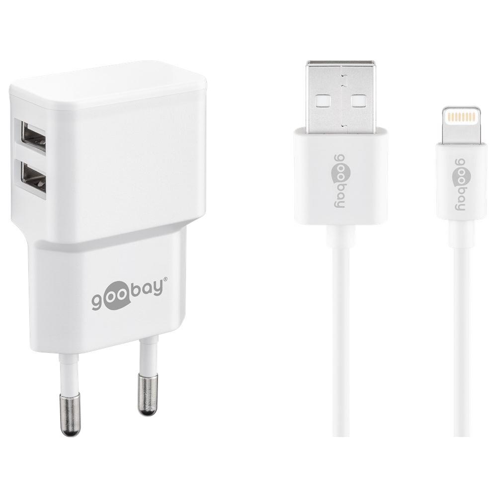 Lightning USB lader - 2.400 mA - Goobay