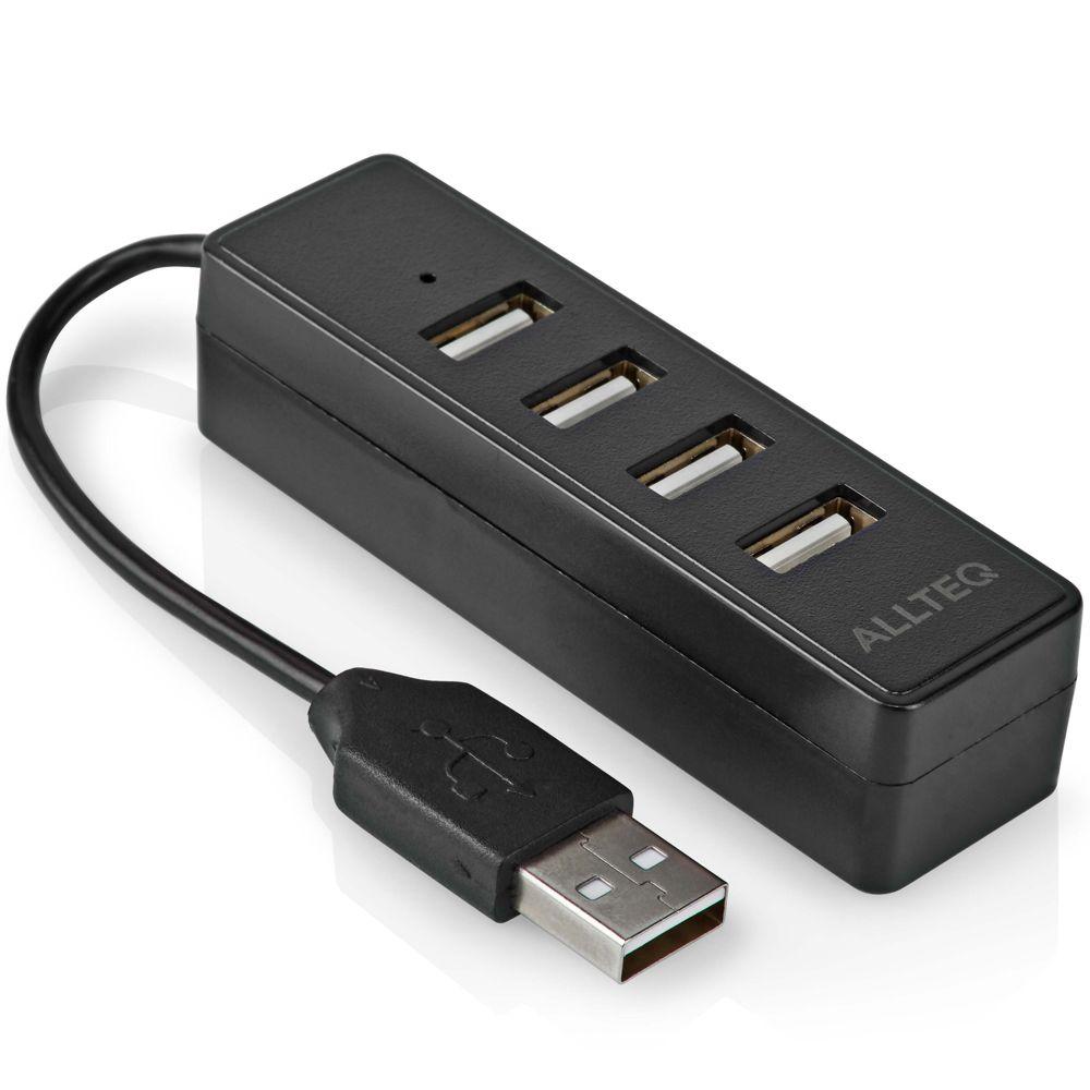USB-Hub 4-Poorts USB 2.0 Zwart - Allteq