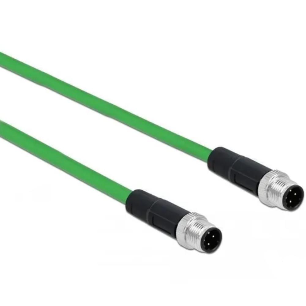 Delock Netzwerkkabel M12 4-polig D-kodiert TPU 1 m - Delock