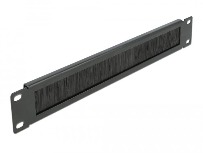 Delock 19″ Kabelmanagement Borstelstrip 1 U zwart