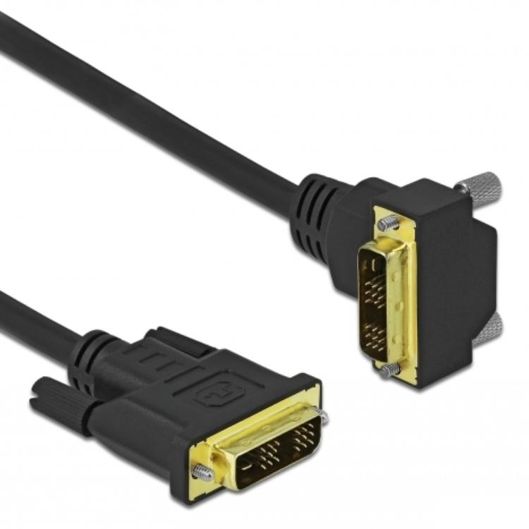 Delock DVI-Kabel 18+1 Stecker auf 18+1 Stecker gewinkelt 3 m - Delock