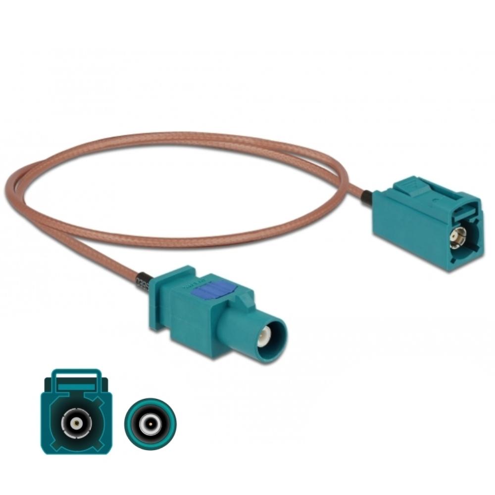 Delock Antennenkabel FAKRA Z Stecker > FAKRA Z Buchse RG-316 1 m - Del
