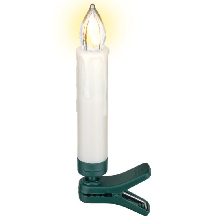 Kaars - led kerstverlichting binnen - 10 lampjes - warm wit - 10 x AAA