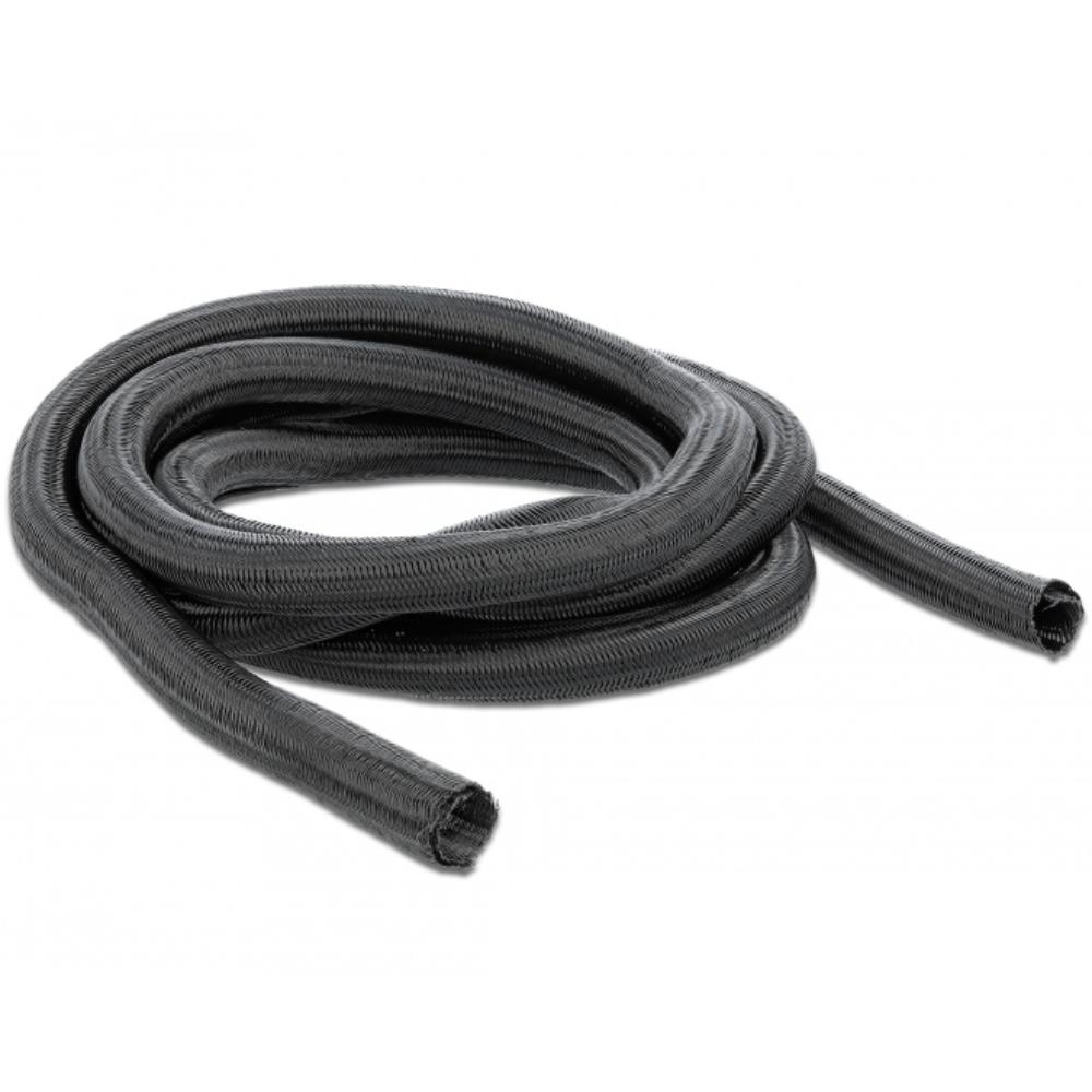 Delock Geflechtschlauch selbstsichernd 10 m x 9 mm schwarz - Delock