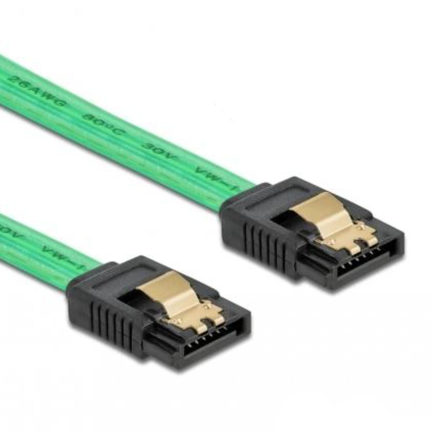Delock SATA 6 Gb/s Kabel UV-Licht grün 50 cm - Delock
