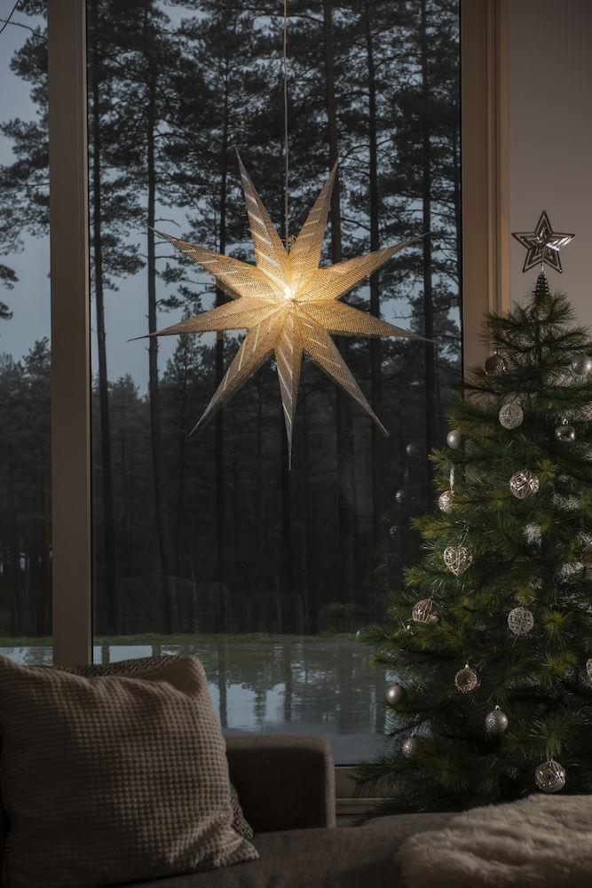 Kerstster - kerstverlichting binnen - 1 lampje - 115 x 115 cm - warm wit - E14