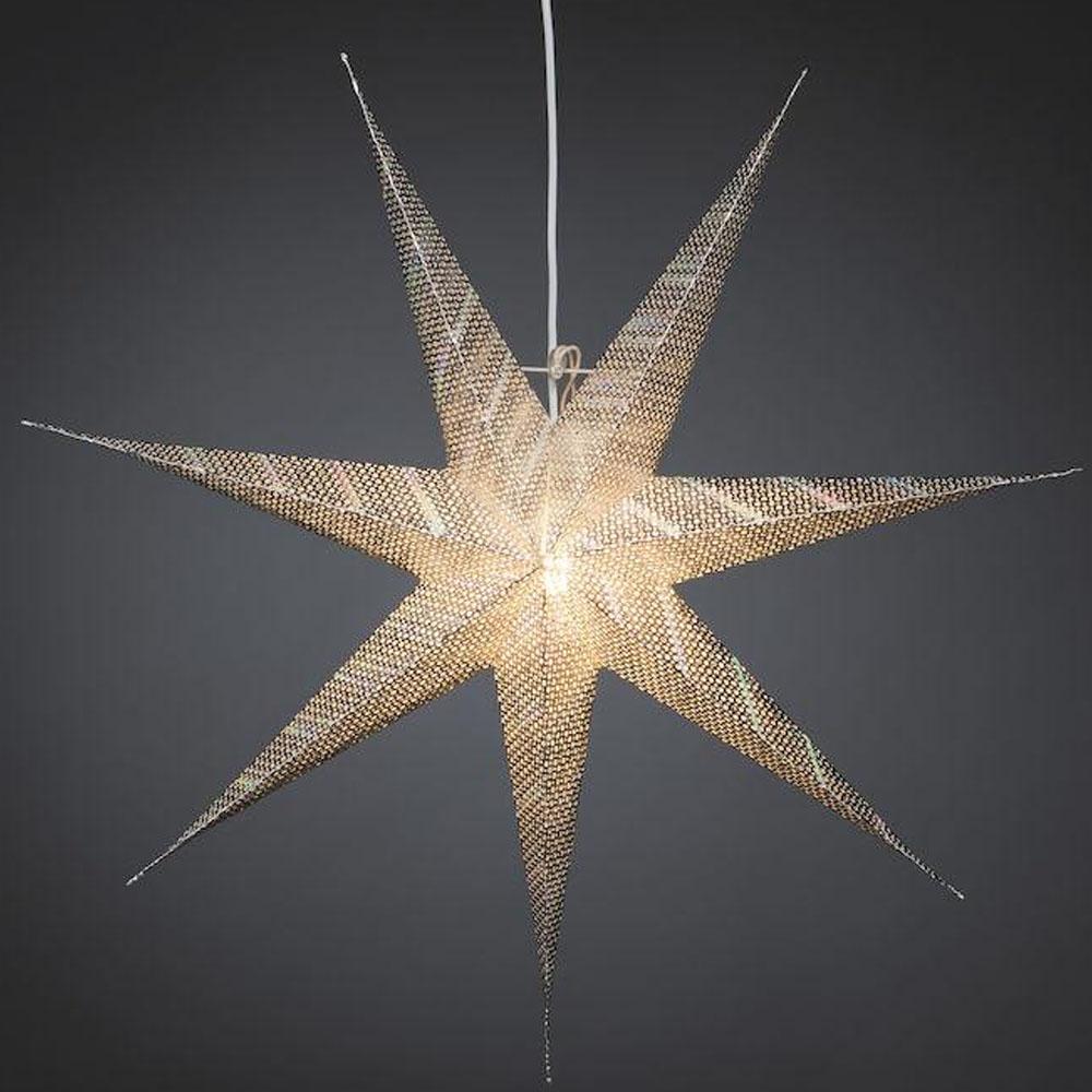 Kerstster - kerstverlichting binnen - 1 lampje - 78 x 78 cm - warm wit - E14