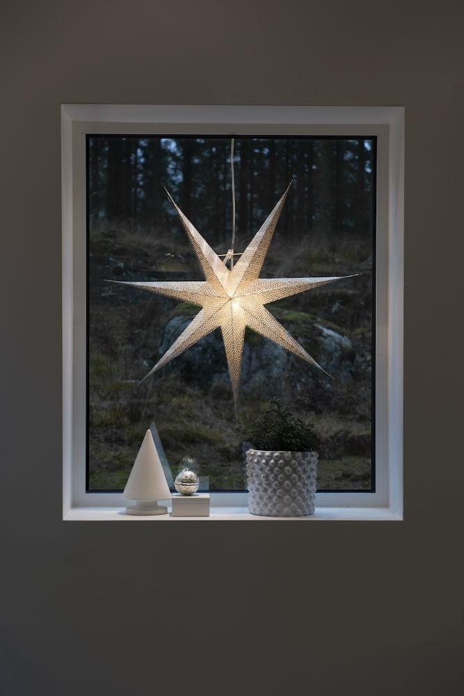 Kerstster - kerstverlichting binnen - 1 lampje - 78 x 78 cm - warm wit - E14