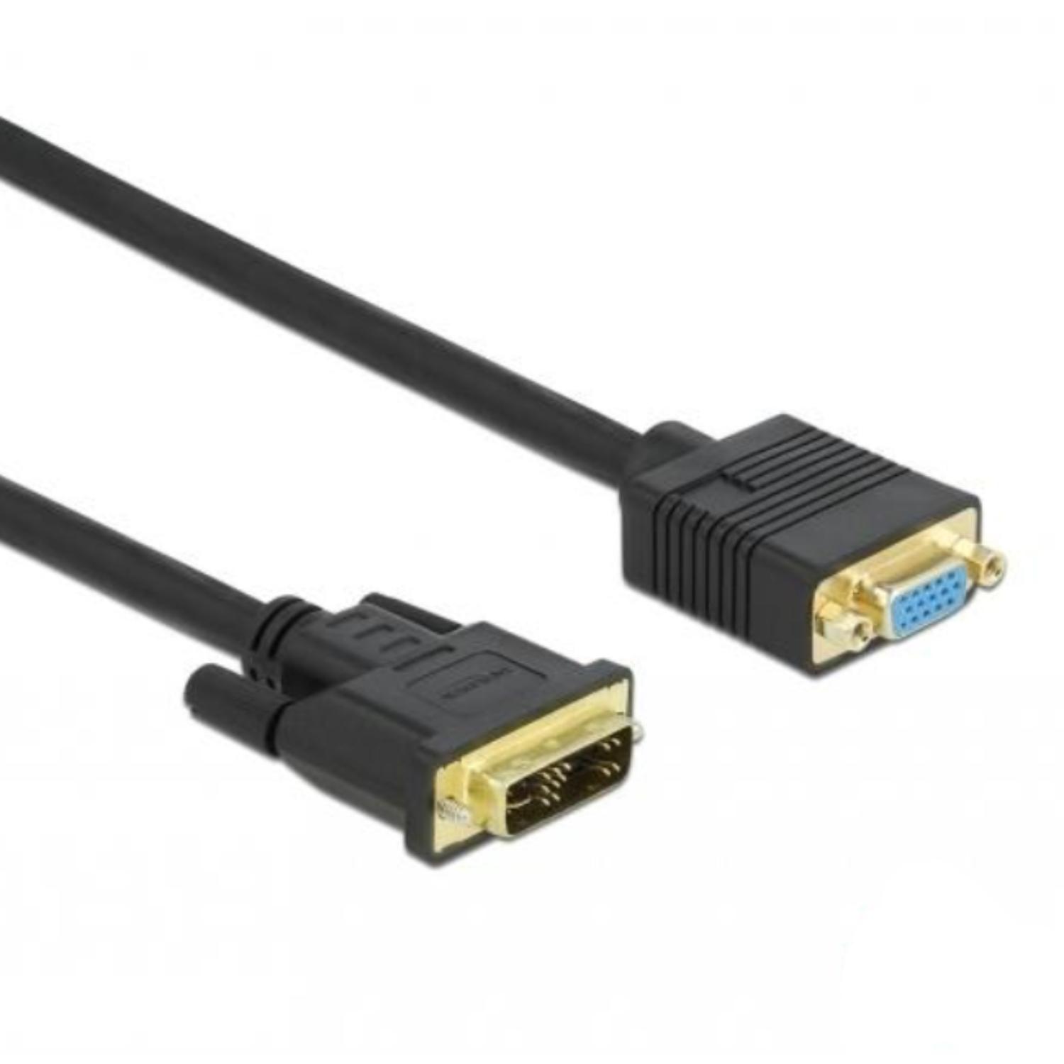 Delock Kabel DVI 12+5 Stecker auf VGA Buchse 2 m - Delock