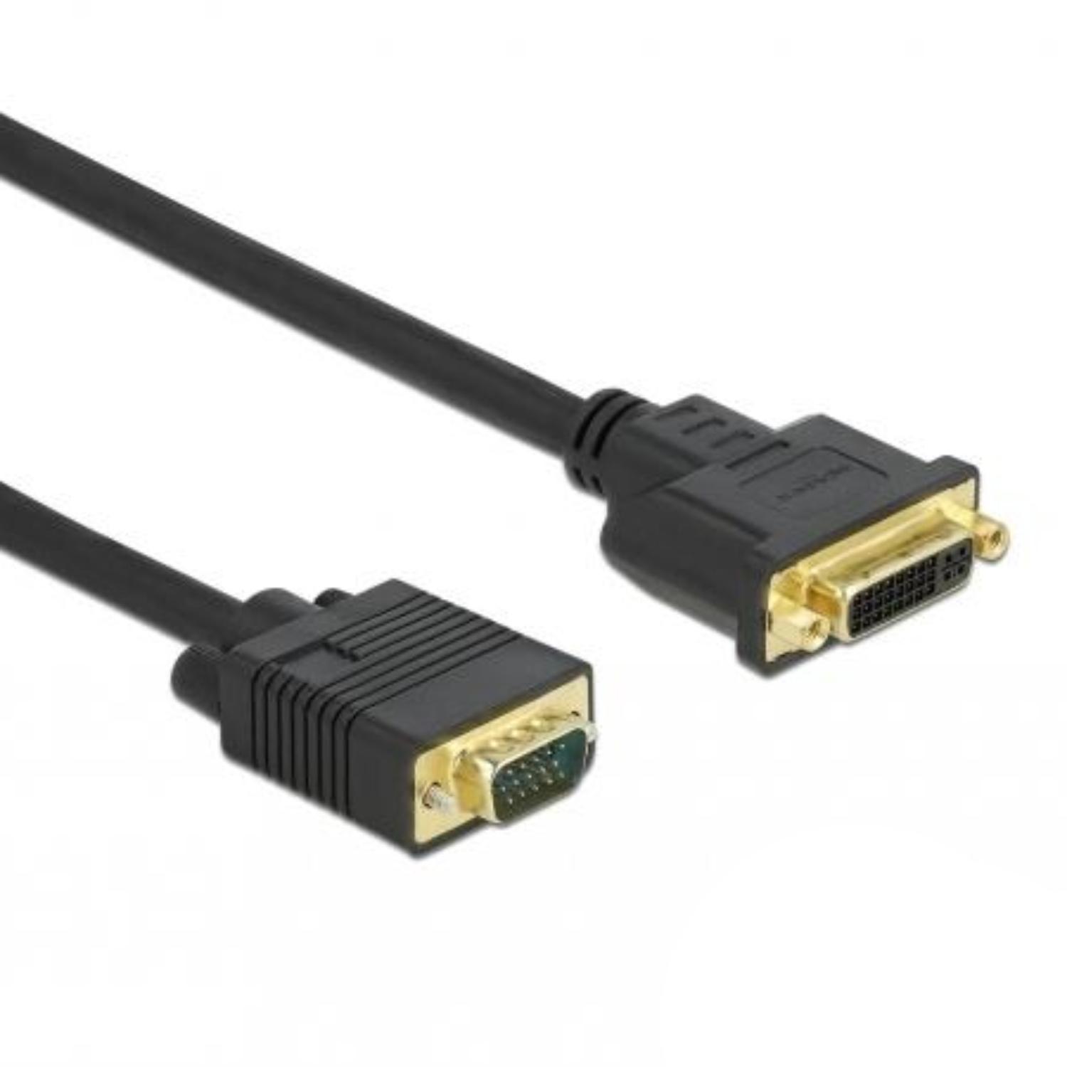 Delock Kabel DVI 24+5 Buchse auf VGA Stecker 5 m - Delock