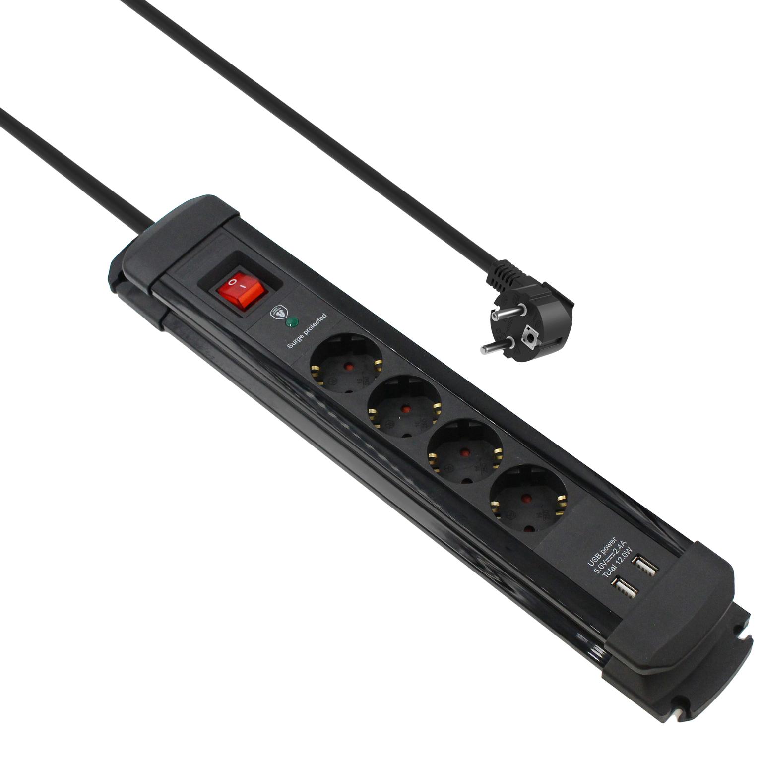 Stekkerdoos - 4 voudig - USB