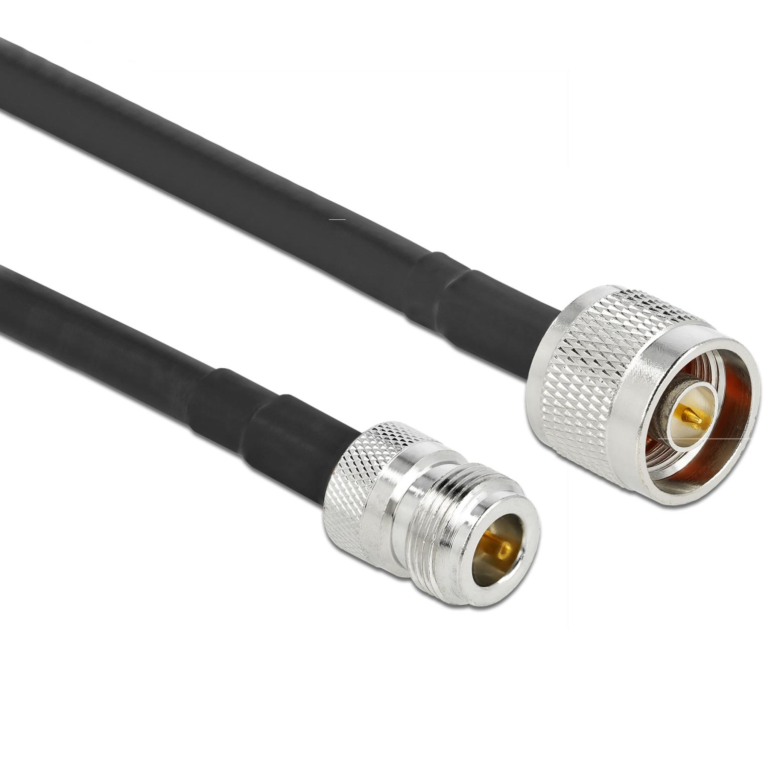 Delock Antennenkabel N-Stecker auf N-Buchse LMR/CFD300 3 m mit geringe