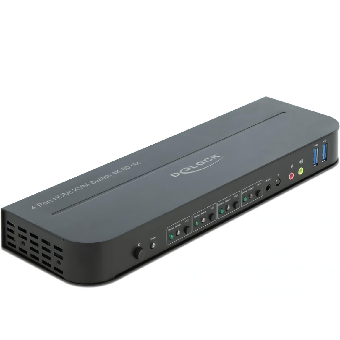 KVM switch - DisplayPort / HDMI / USB / Jack - Delock