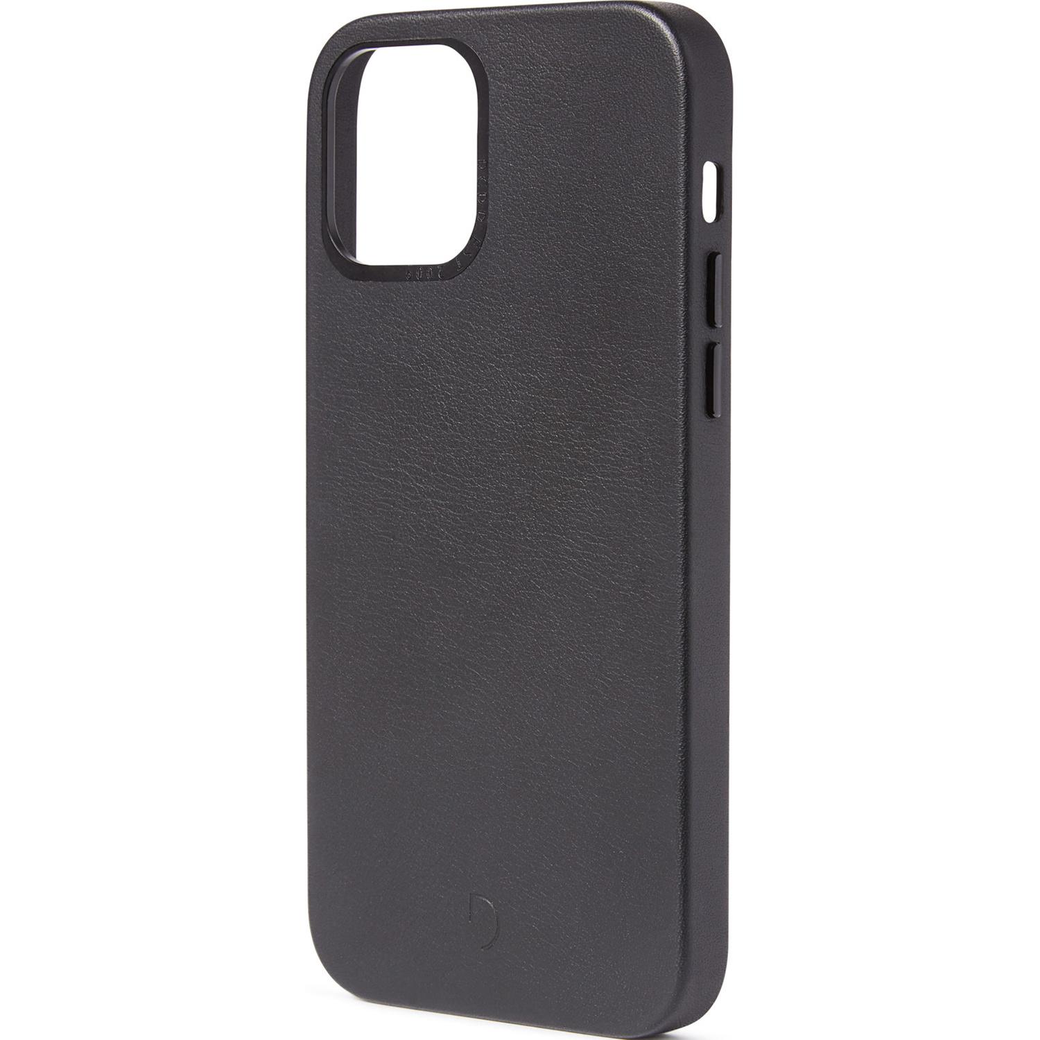 Leather Backcover MagSafe iPhone 12 Pro Max - Zwart - Zwart / Black - Decoded
