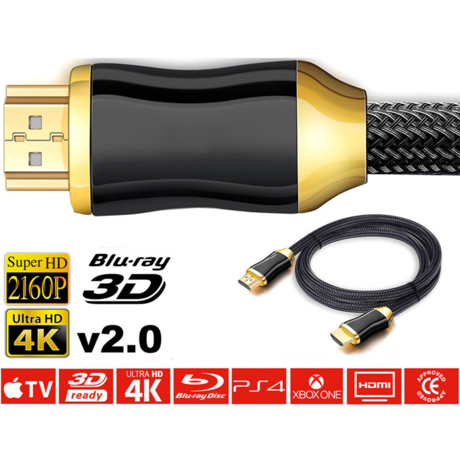 HDMI 2.0 kabel - Premium High Speed - gevlochten nylon