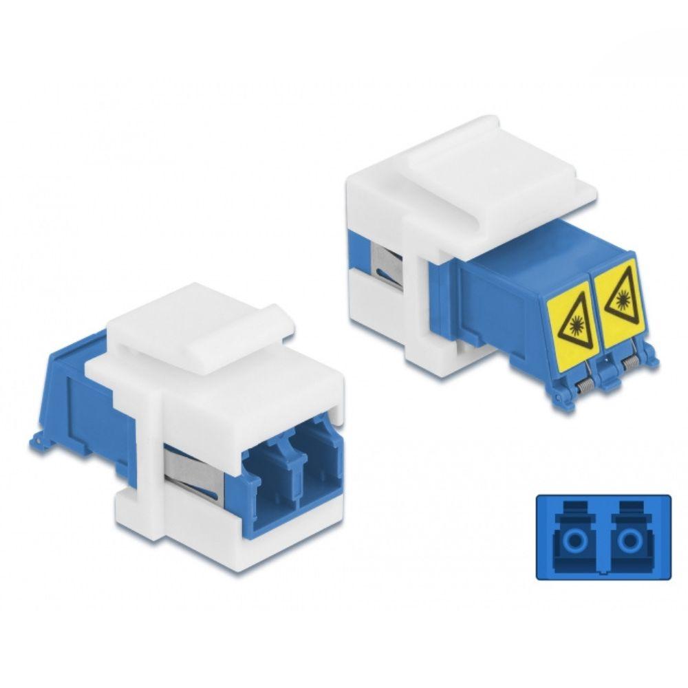 Delock Keystone Modul LC Duplex Buchse auf LC Duplex Buchse mit Splei�