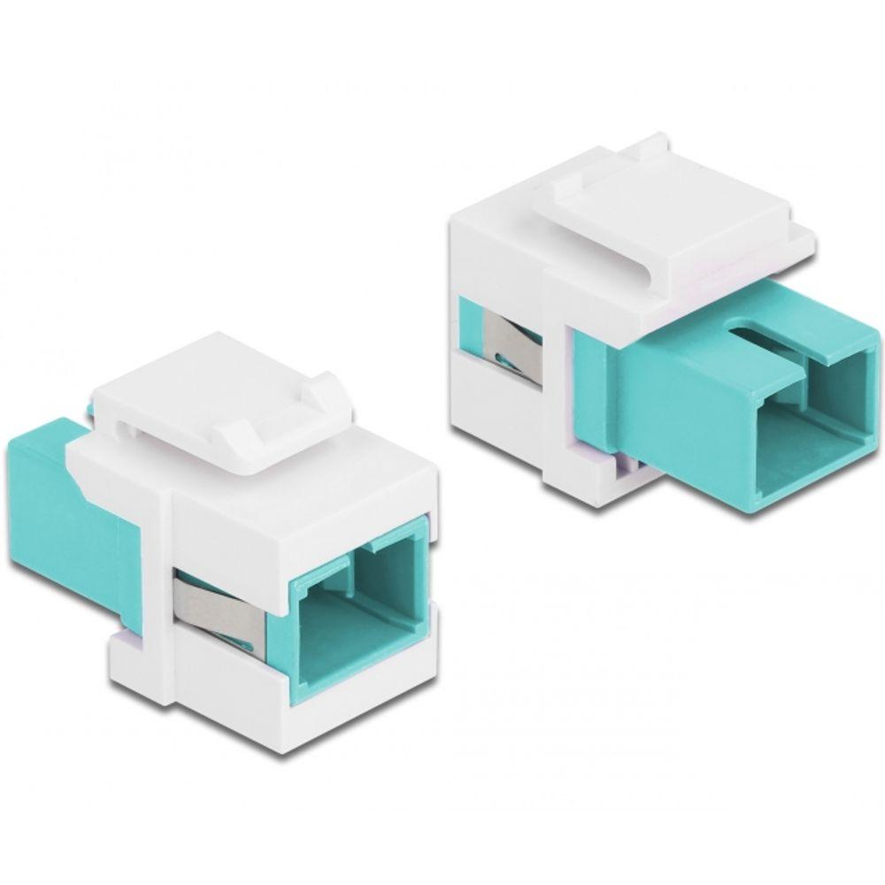 Delock Keystone Modul SC Simplex Buchse zu SC Simplex Buchse aqua / we