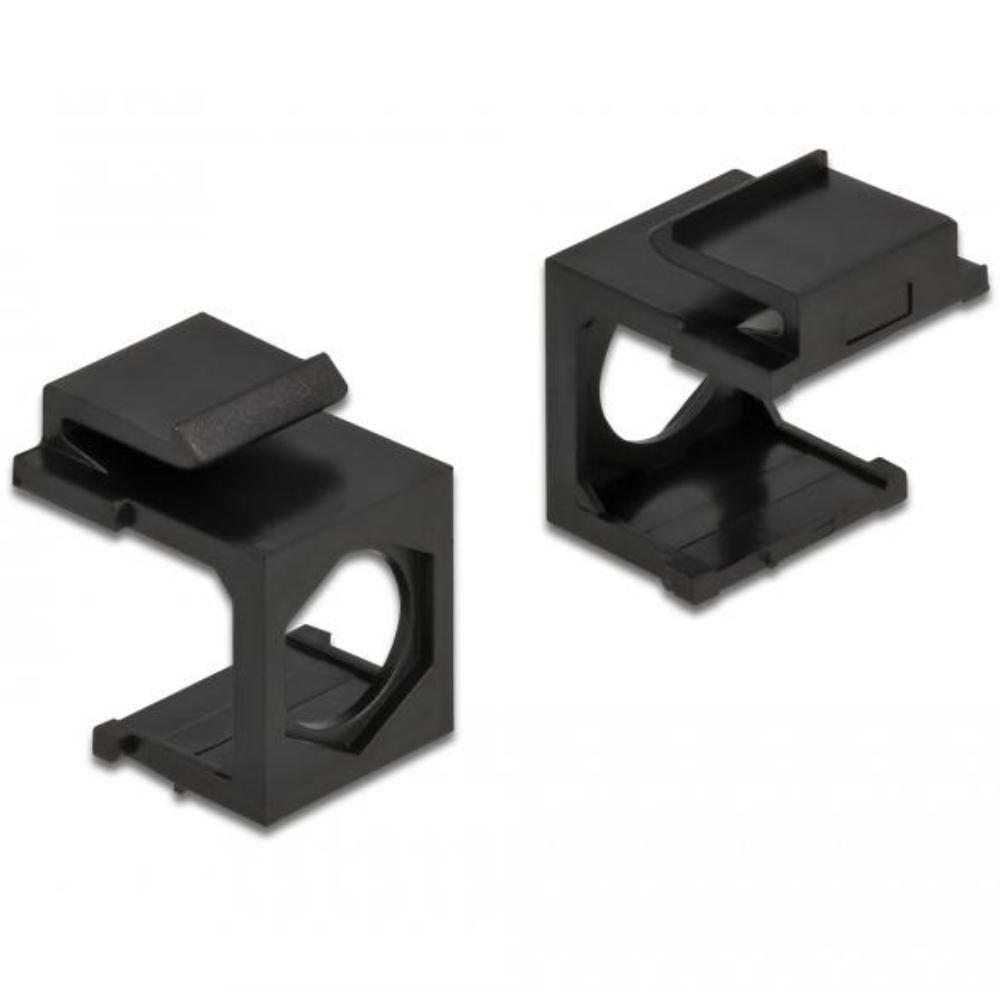 Delock Keystone Abdeckung schwarz mit 9,7 mm Tülle 4 Stück - Delock