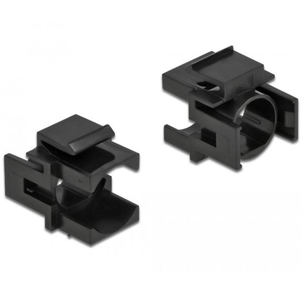 Delock Keystone Abdeckung schwarz mit 12,5 mm Tülle 4 Stück - Delock