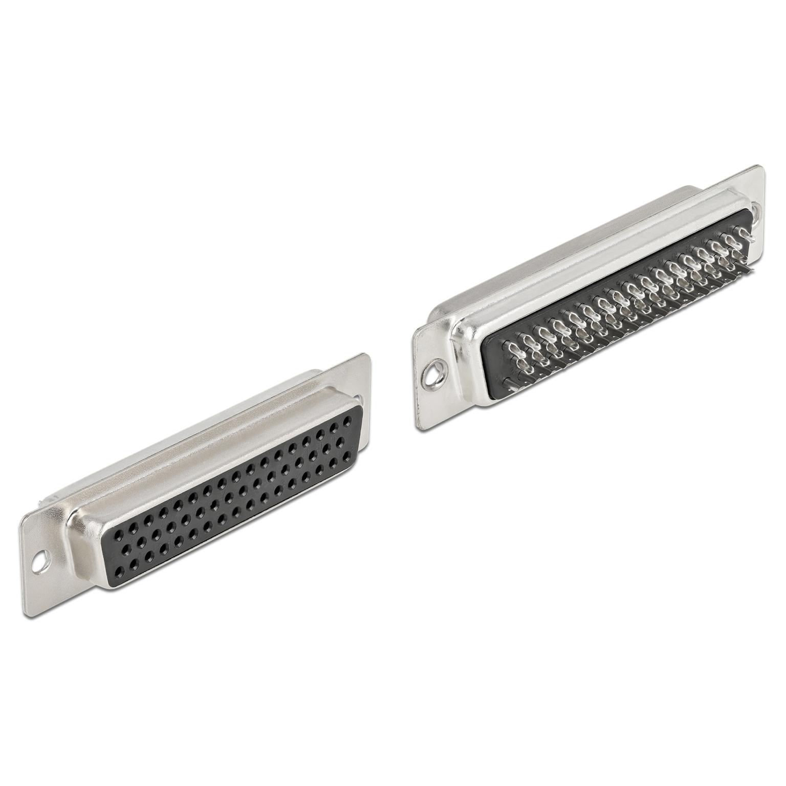 DELOCK 66716 - D-Sub HD 50 Pin Buchse Metall, Lötversion, 2 Stück