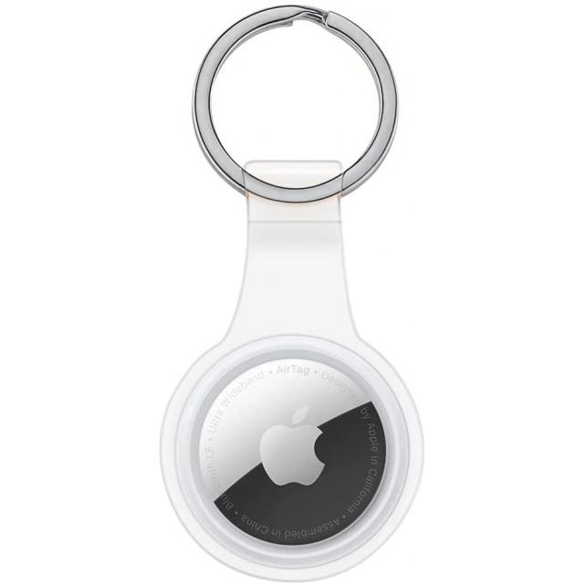 Apple AirTag sleutelhanger - transparant wit - Xccess