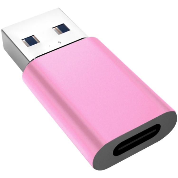 USB-C naar USB-A 3.0 adapter - roze - Allteq