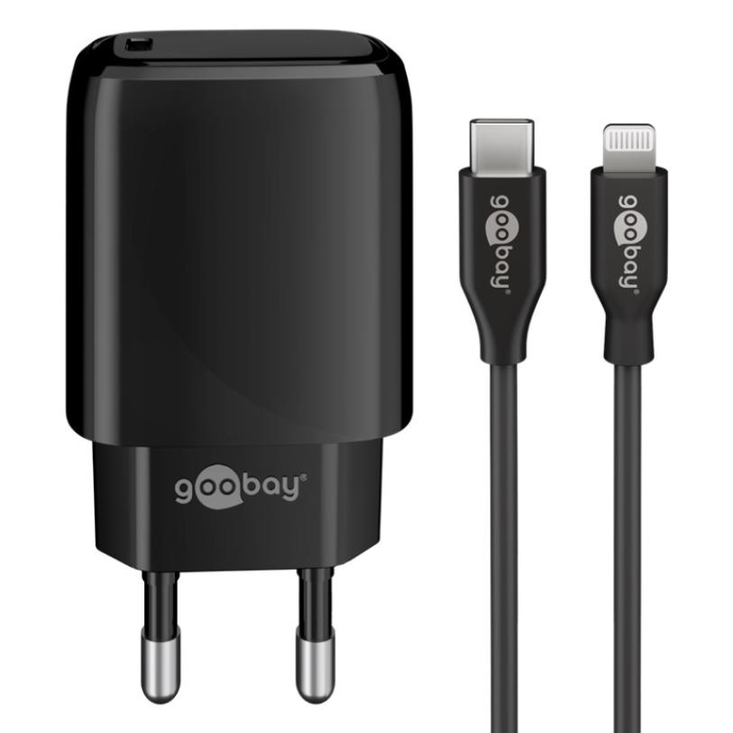 USB C oplader + lightning kabel - Goobay