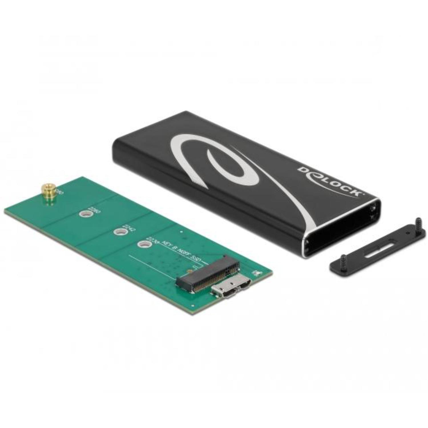 Delock Gehäuse M.2 SSD, USB, Type Micro-B, 20 cm. - Delock
