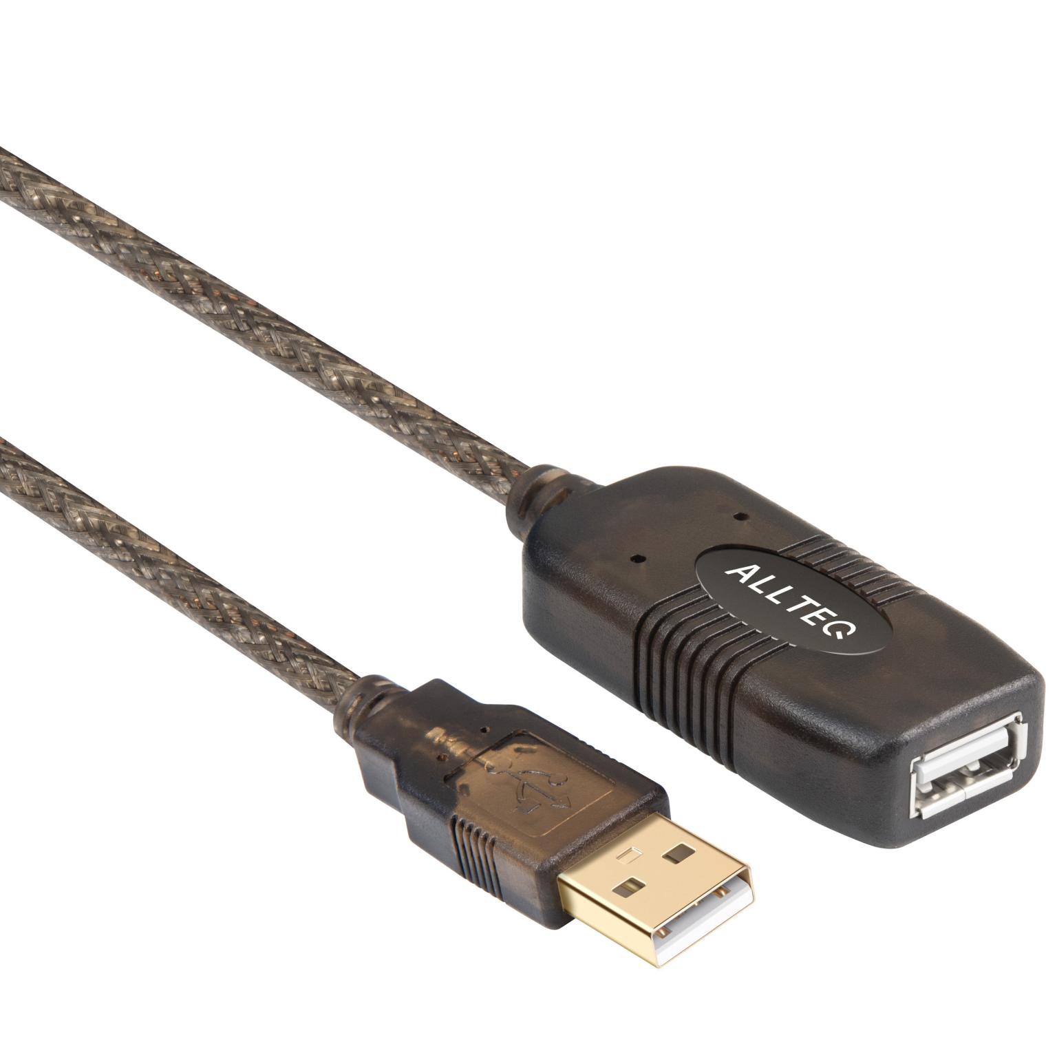 USB verlengkabel met versterker - Allteq
