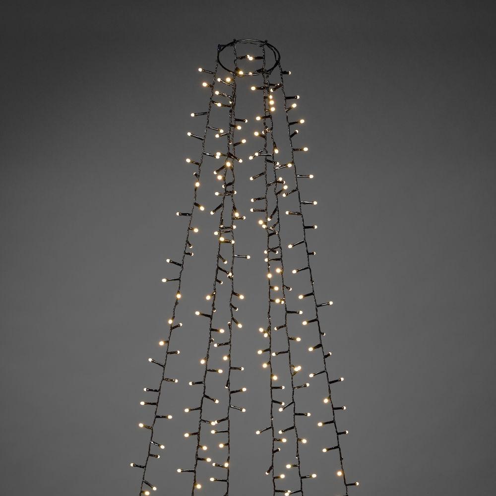 Lichtmantel - led kerstverlichting buiten en binnen - 1080 lampjes - 4 meter - warm wit