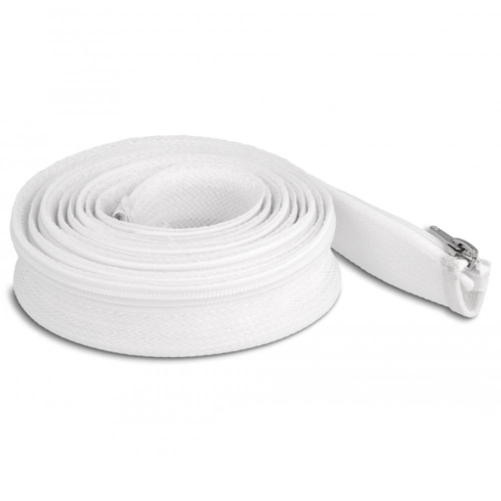 Delock slang, ritssluiting, 3 m x 30 mm, wit - Delock