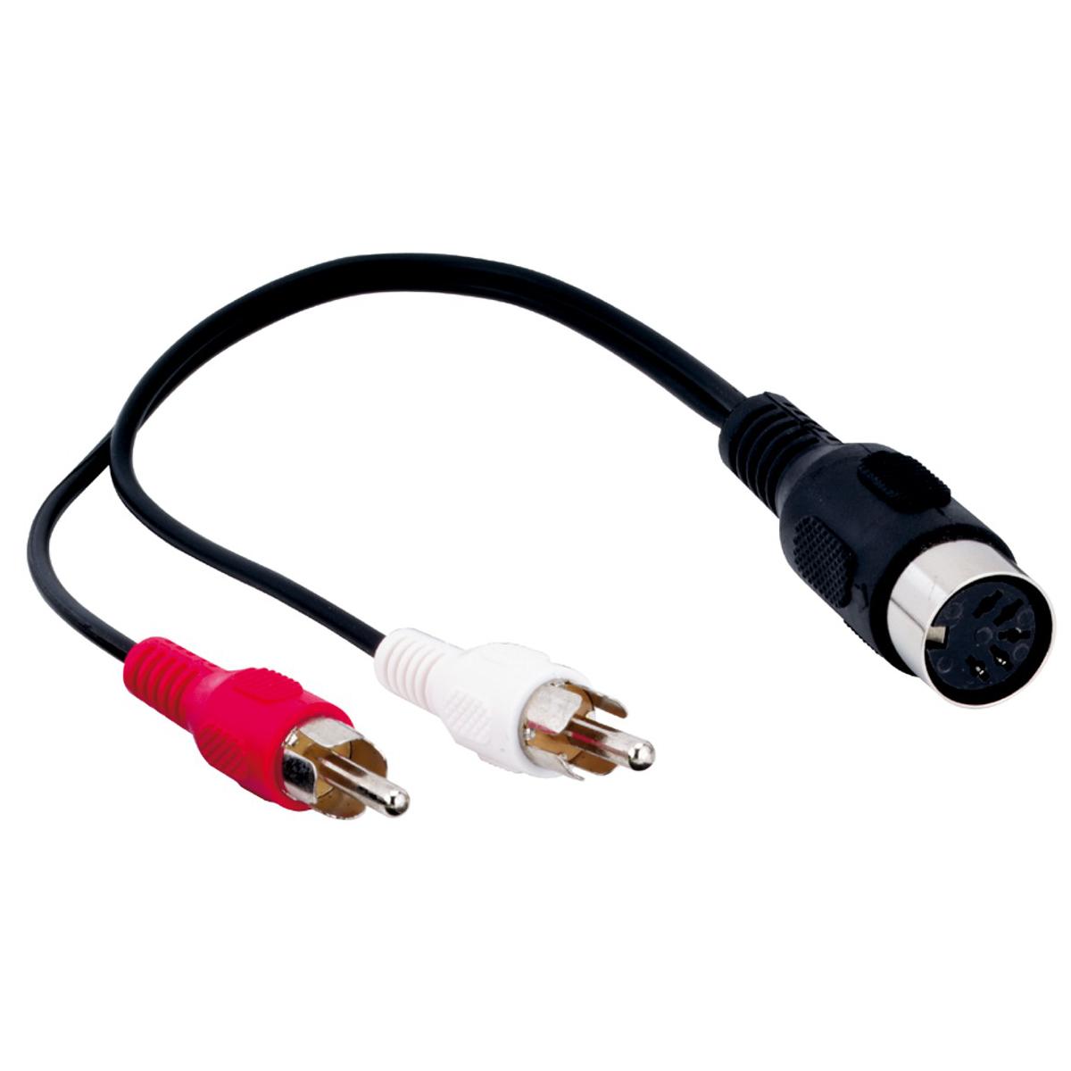 Audiokabeladapter, DIN-Buchse auf Stereo-Cinch-Stecker - Goobay