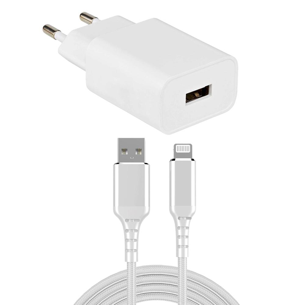 IPhone 12 Pro - USB lader + Lightning kabel - Allteq