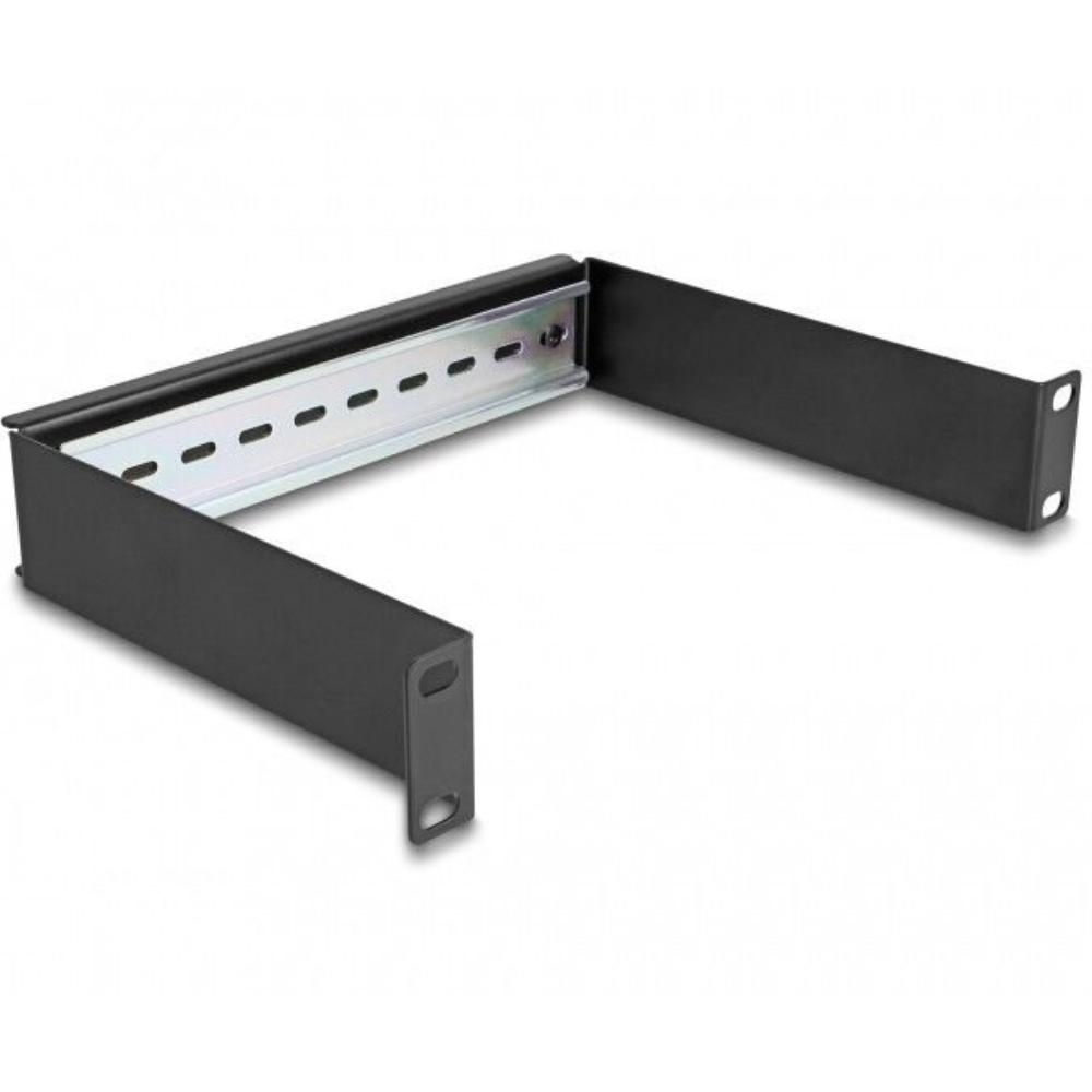 DELOCK 66897 - 10'' Hutschienenpanel 1 HE schwarz