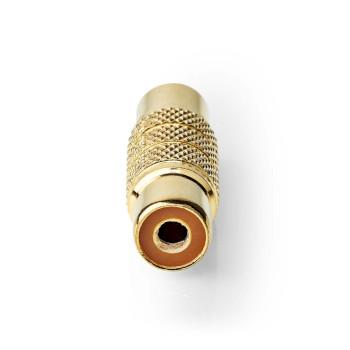 Mono-Audio-Adapter RCA-aansluiting RCA-aansluiting verguld recht Metaal - Nedis