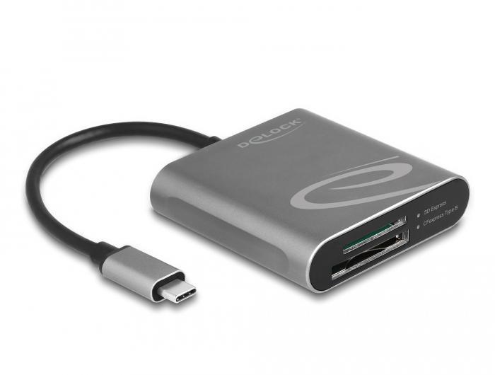Delock USB Type-C™ kaartlezer voor SD Express/CFexpress. 15 cm. - De