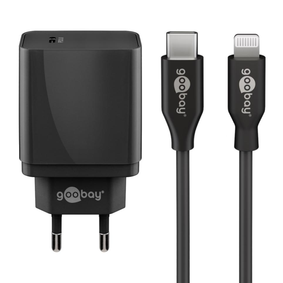 USB C oplader + lightning kabel - Goobay