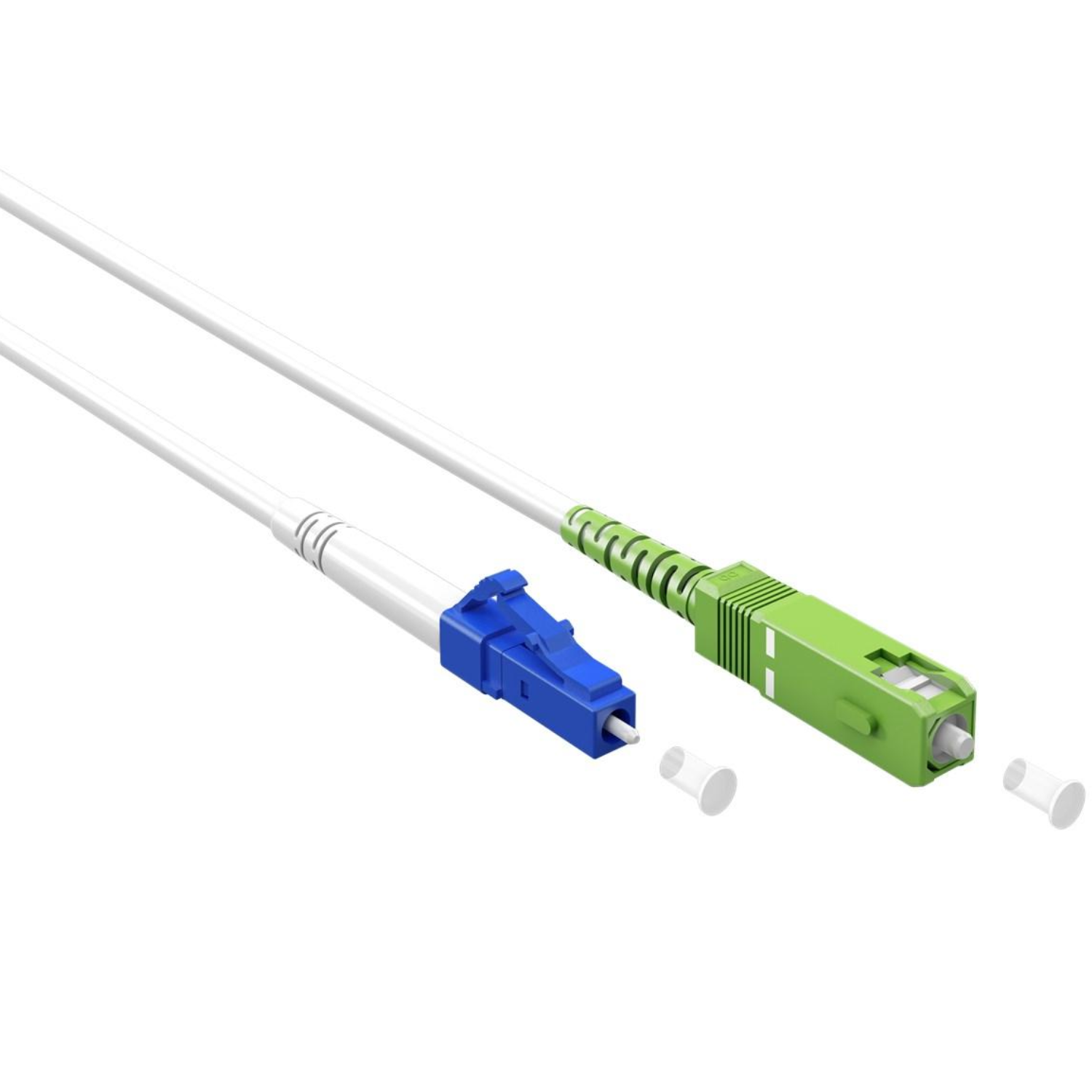 Glasfaserkabel (FTTH), Singlemode (OS2) White, weiß (Simplex), 10 m -