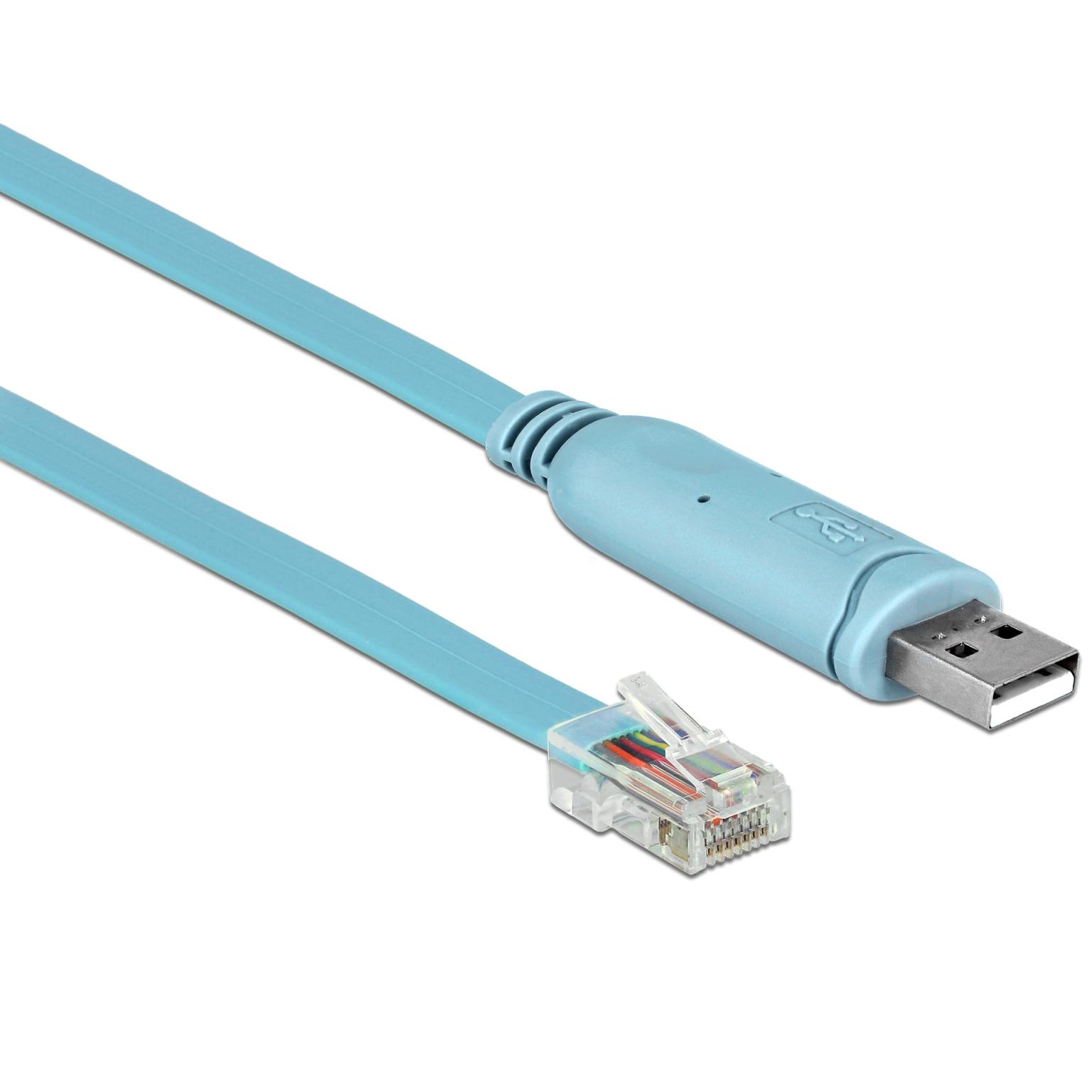 USB-A-auf-RJ45 - 2 Meter - Blau - Delock