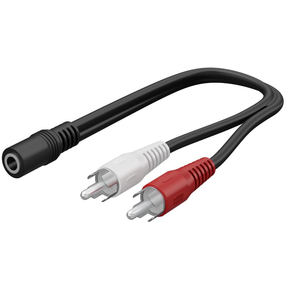 Klinken auf RCA Kabel 3,5 mm - Goobay