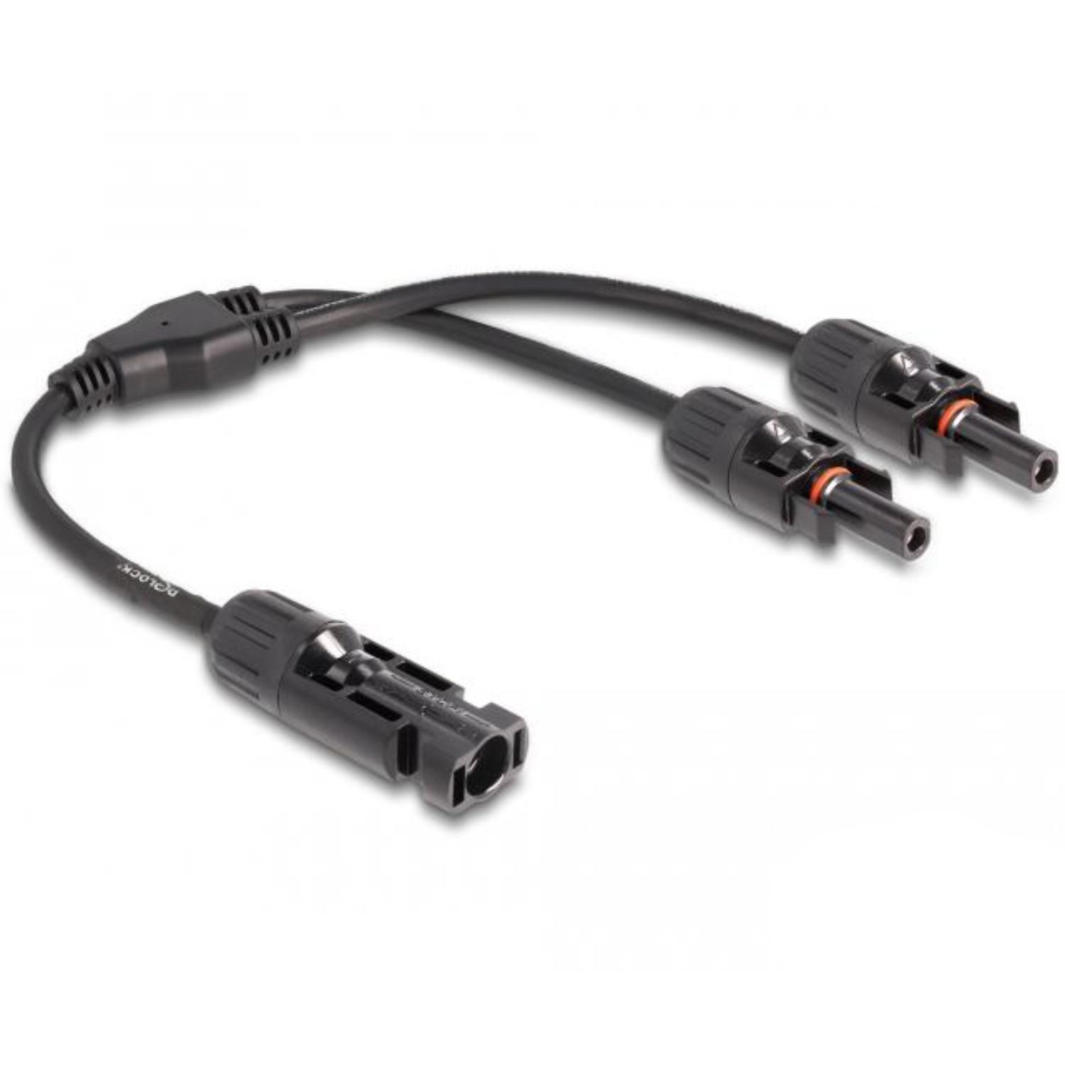 Delock DL4 Splitter Kabel: 1x Stecker zu 2x Buchse, 30 cm, schwarz - H