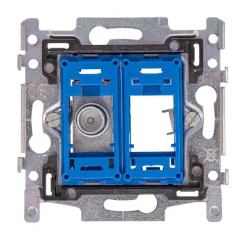 EDB02 C Coax TV stopcontact,Niko compatibel,Telenet /VOO - Hirschmann