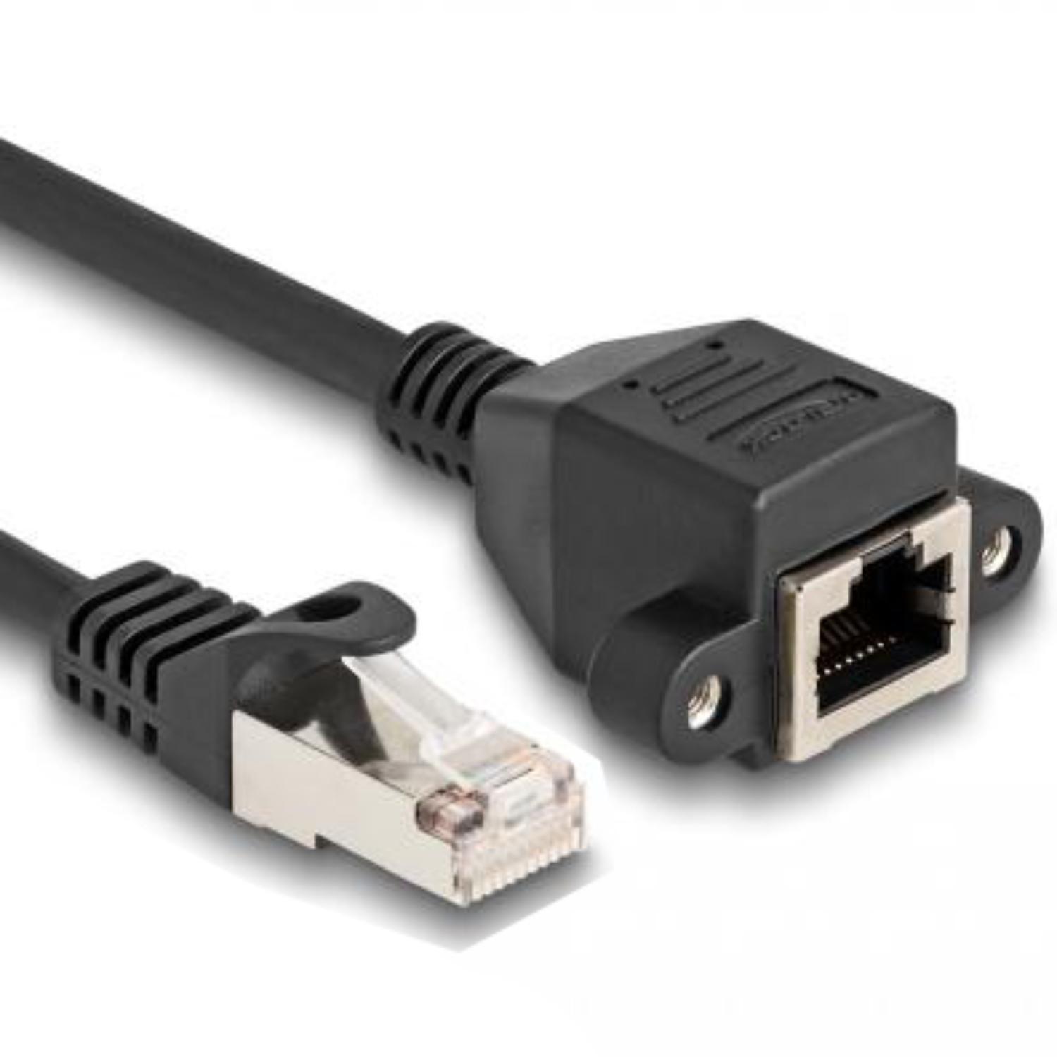 Delock RJ50 Stecker - Buchse S/FTP, 3 m, schwarz - Delock