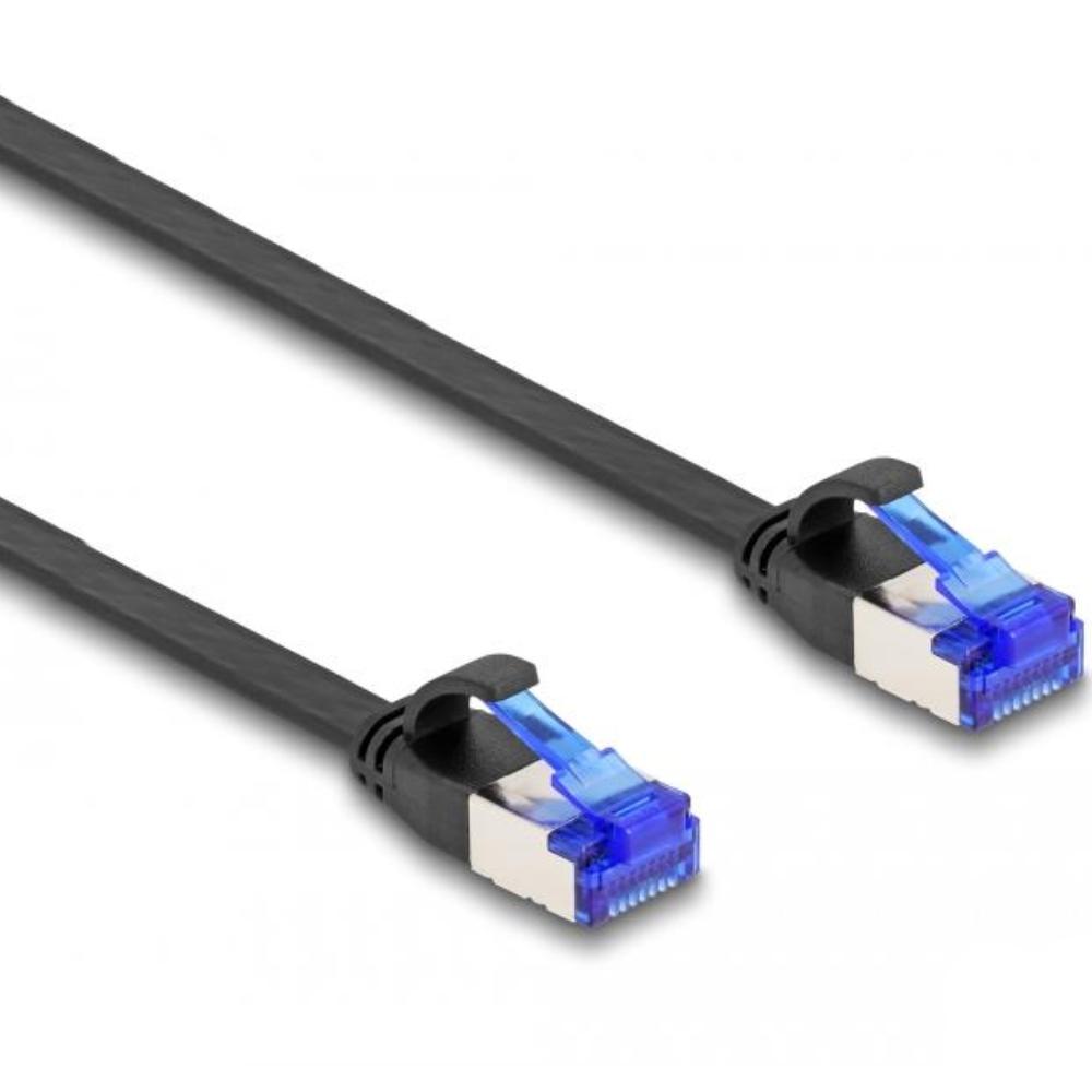 Delock RJ45 Flachband Patch Kabel Stecker zu Stecker Cat.6A flexibel 2