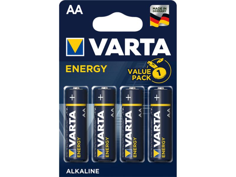 Varta Battery Alkaline, Mignon, AA, LR06, 1.5V - Energy, Blister (4-Pack) - Varta