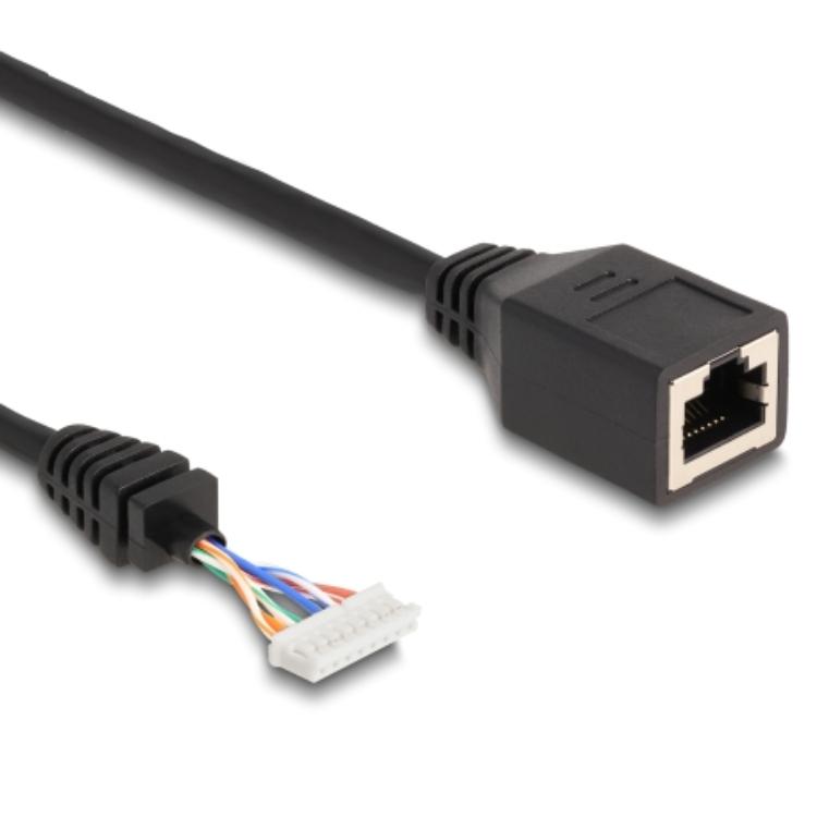 Delock Kabel RJ45 zu Pinheader 2,00 mm 8-polig Cat.5e 23 cm schwarz -